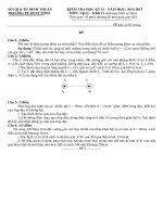 Đề kiểm tra học kì 2 môn Vật lý lớp 11 năm học 2014-2015 trường PT DTNT tỉnh Bình Thuận