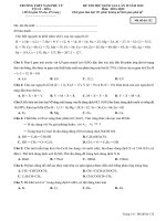 Đề thi thử quốc gia lần 2 năm 2015 môn Hóa học trường THPT Nam Phù Cừ, Hưng Yên