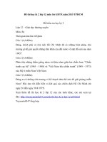 Đề thi học kì 2 lớp 12 môn sử GDTX năm 2015 TPHCM