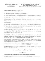 Đề thi - Đáp án thi Đại học môn Toán năm 2014 - Khối A