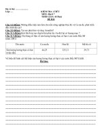 Đề kiểm tra 1 tiết HK2 sử và địa 7