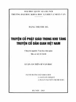 Truyện cổ Phật giáo trong kho tàng truyện cổ dân gian Việt Nam