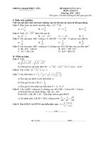 Đề thi khảo sát học sinh lớp 9 thị xã Phúc Yên năm 2012 môn toán
