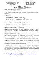 KHẢO SÁT CHẤT LƯỢNG THI THPT QUỐC GIA Năm học 2014 – 2015 môn toán lớp 12