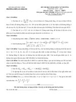 Đề thi chọn học sinh giỏi lớp 12 THPT Lý Thái Tổ, Bắc Ninh năm 2014-2015 môn Toán