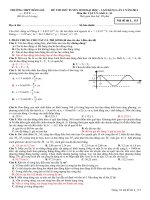 Đề thi thử đại học môn Lý lần 2 năm 2014 trường THPT Đông Hà, Quảng Trị