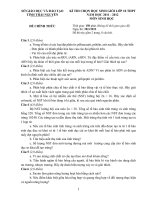 Đề thi học sinh giỏi lớp 10 THPT tỉnh Thái Nguyên năm 2011 - 2012 MÔN Sinh