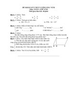 Đề khảo sát chất lượng đầu năm-Toán 5