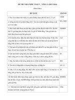 Đề thi ViOlympic lớp 5 vòng 11 năm 2013-2014