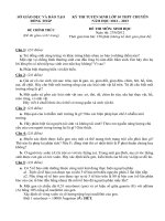 Đề thi tuyển sinh lớp 10 THPT Chuyên tỉnh Đồng Tháp - Môn Sinh học (năm học 2012 - 2013)