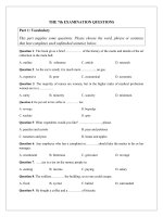 EXAMINATION QUESTIONS TIẾNG ANH 12 LUYỆN THI ĐẠI HỌC (2)