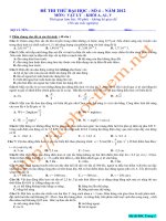 ĐỀ THI THỬ ĐẠI HỌC VẬT LÍ 2012 ĐỀ SỐ (4)