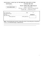 ĐỀ THI CHỌN HỌC SINH GIỎI lớp 12 tỉnh Khánh Hòa