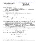 ĐỀ THI THỬ LẦN 3 KỲ THI THPT QUỐC GIA Năm học 2014 – 2015  môn toán
