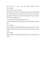 Đề thi học kì 2 lớp 12 môn văn THPT nguyễn du 2015