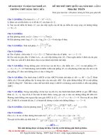 ĐỀ THI THỬ THPT QUỐC GIA NĂM 2015 - LẦN I TRƯỜNG THPT ĐẶNG THÚC HỨA Môn thi TOÁN lớp 12