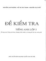 Đề kiểm tra tiếng anh lớp 5 (dành cho học sinh giỏi)