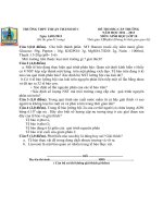 Đề thi học sinh giỏi lớp 10 THPT Thuận Thành số 1 tỉnh Bắc Ninh năm 2013 môn sinh