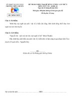 Đề thi Olympic trại hè Hùng Vương lần X năm 2014 - Khối 10 môn văn