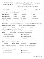 Bộ đề thi khảo sát đại học môn Tiếng Anh trường THPT Yên Lạc, Vĩnh Phúc (lần 1) -Mã đề 358