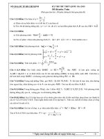 Đề thi thử thpt quốc gia môn Toán thành phố HCM