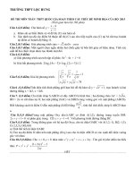 ĐỀ+ĐÁP ÁN THPT LỘC HƯNG