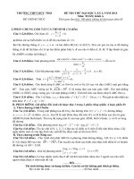 Đề thi thử đại học môn Toán năm 2014 tỉnh Hà Tĩnh (Đức Thọ)