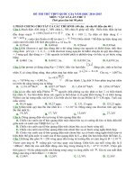 Đề thi thử THPT Quốc gia lần 3 năm 2015 môn Vật Lý trường THPT Nguyễn Khuyến