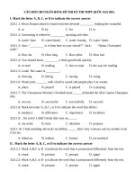 Đề thi thử THPT quốc gia môn Tiếng Anh 2015 số 26