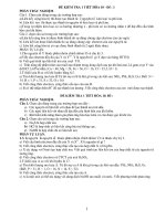 Đề kiểm tra 1 tiết hoá 10   trắc nghiệm