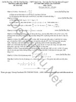 Đề thi thử Toán và đáp án THPT Quốc Gia 2015 trường Bắc Bình-Bình Thuận