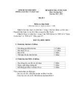 Đề kiểm tra cuối năm âm nhạc lớp 7 năm học 2012 2013 mã đề 3