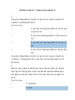 Đề kiểm tra học kỳ I môn Sinh học 12 nâng cao