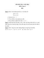 65 đề kiểm tra 1 tiết HK2 toán 9   (kèm đáp án)