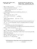 Đề thi thử Quốc gia lần 1 năm 2015 môn Toán trường THPT Thống Nhất, Bình Phước