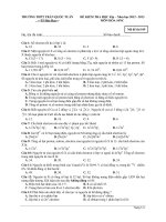 Đề kiểm tra 1 tiết hóa 10 nâng cao   trường THPT trần quốc tuấn