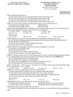 Đề thi thử THPT Quốc gia môn Sinh học lần 1 năm 2015 trường THPT Đoàn Thượng, Hải Dương