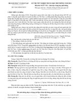 Đề thi - Đáp án thi tốt nghiệp THPT năm 2014 môn văn