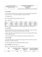 Đề thi thử lần 1 môn Địa lý THPT Quốc gia năm 2015 trường PTTH Cù Huy Cận - Hà Tĩnh