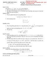 Đề thi học sinh giỏi toán học lớp 12