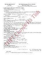 Đề thi thử môn Toán trường THPT Chuyên Hà Tĩnh lần 2 năm 2013