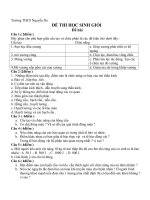 Sưu tầm đề học sinh giỏi sinh học lớp 8 tham khảo bồi dưỡng các năm (124)