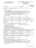 Đề thi thử THPT Quốc gia lần 2 năm 2015 môn Hóa học trường THPT Đặng Thúc Hứa, Nghệ An