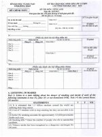 Đề thi học sinh giỏi lớp 12 cấp tỉnh Đồng Tháp năm 2013 - 2014 (Vòng 1) môn anh