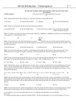 Đề thi thử đại học môn Sinh 2014 trường THPT chuyên Trần Phú - Hải Phòng