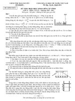 Đề thi học sinh giỏi lớp 12 THPT tỉnh Thái Nguyên năm 2011 - 2012 môn Vật lý