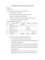 Đề kiểm tra học kì II lớp 9 môn Thể dục - Đề 1