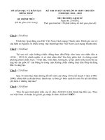 Đề thi tuyển sinh lớp 10 THPT Chuyên tỉnh Đồng Tháp - Môn Lịch sử (năm học 2012 - 2013)