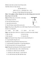 đề kiểm tra vật lý 6 học kì 2 trường thcs lê thị cẩm lệ