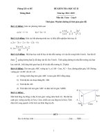 Đề thi học kì 2 môn Toán lớp 8 trường THCS Thăng Bình, Bình Dương năm học 2014 - 2015